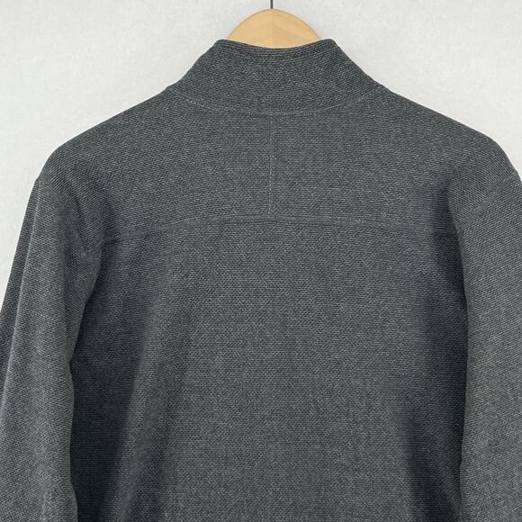 THE NORTH FACE Sweatshirt Mens L Textured Cap Rock 1/4 Zip Pullover Fleece Gray - Picture 10 of 16